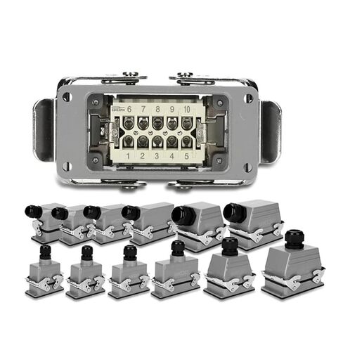 HDC Connector 6/10/16/24/32/48 Pin Top/Side Outlet Rectangular(6 Core Side Entry) in Saudi Arabia