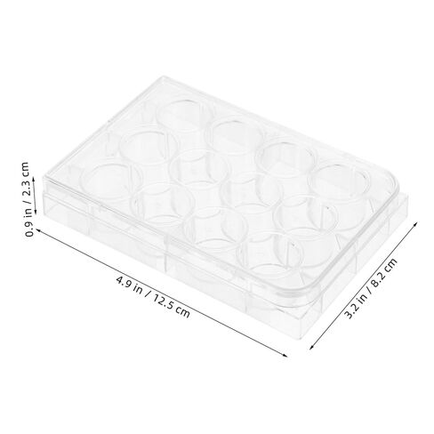 10 قطع من STOBAZA صينية تفاعل لوحة ثقافة الخلايا عالية الشفافية للتجارب المعملية، تصميم مسطح من الأسفل مع غطاء لثقافة الأنسجة والتوافق الواسع in Kuwait