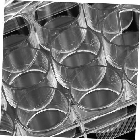 10 قطع من STOBAZA صينية تفاعل لوحة ثقافة الخلايا عالية الشفافية للتجارب المعملية، تصميم مسطح من الأسفل مع غطاء لثقافة الأنسجة والتوافق الواسع in Kuwait