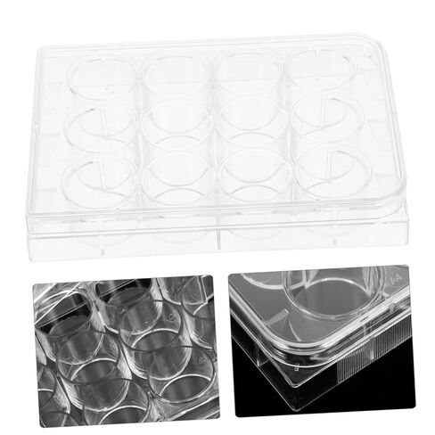 10 قطع من STOBAZA صينية تفاعل لوحة ثقافة الخلايا عالية الشفافية للتجارب المعملية، تصميم مسطح من الأسفل مع غطاء لثقافة الأنسجة والتوافق الواسع in Kuwait
