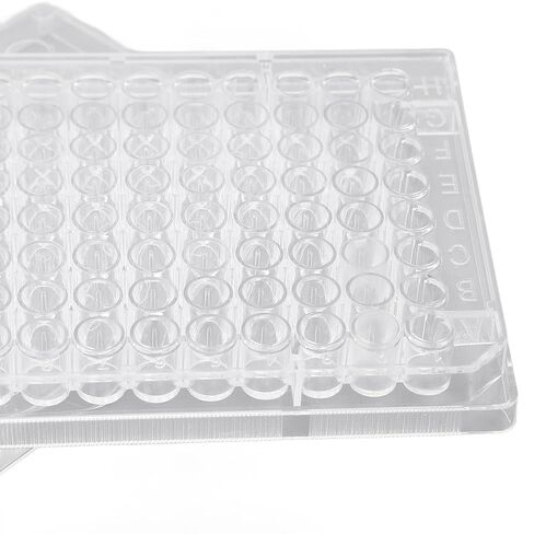 Polystyrene Tissue Culture 10pcs Tissue Culture Plate 96 Well Clear Polystyrene Cell Growth Culture Plate with Plastic Lid for Laboratory Biological Room (Flat Bottom) in Saudi Arabia
