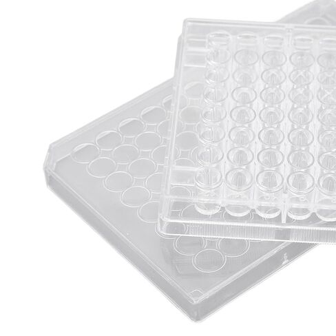 Polystyrene Tissue Culture 10pcs Tissue Culture Plate 96 Well Clear Polystyrene Cell Growth Culture Plate with Plastic Lid for Laboratory Biological Room (Flat Bottom) in Saudi Arabia