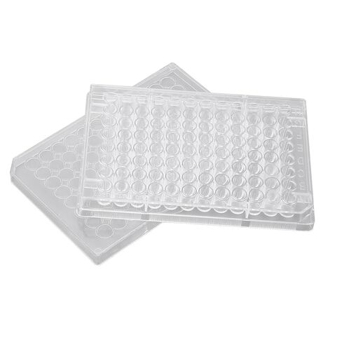 Polystyrene Tissue Culture 10pcs Tissue Culture Plate 96 Well Clear Polystyrene Cell Growth Culture Plate with Plastic Lid for Laboratory Biological Room (Flat Bottom) in Saudi Arabia