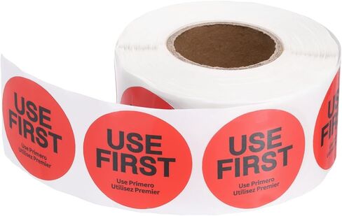PATIKIL 500 Pcs USE First Stickers, 1.5 inch Round Use First Stickers Food Service Circle Inventory Control Adhesive Labels for Food Service Kitchen Restaurants Retail Storage Date, Yellow in Saudi Arabia