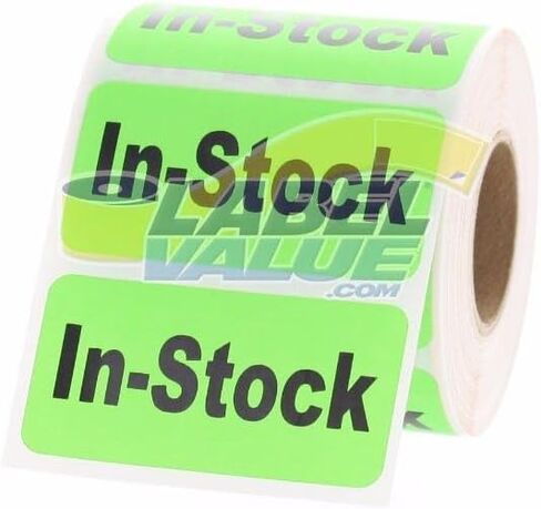 in-Stock Inventory Labels 2" x 1" in Saudi Arabia