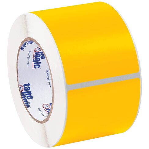 Tape Logic Inventory Rectangle Label, 9" L x 3" W, Fluorescent Yellow, Roll of 250 (DL637L) in Saudi Arabia