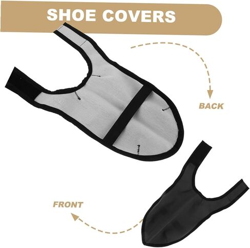 DOITOOL Reusable Non-slip Barber Shoe Covers, Breathable Large Size Hair Stylist Shoe Protectors for Indoor Salon and Outdoor Use, 2 Pairs Gray Overshoes Preventing Hair and Debris in Saudi Arabia