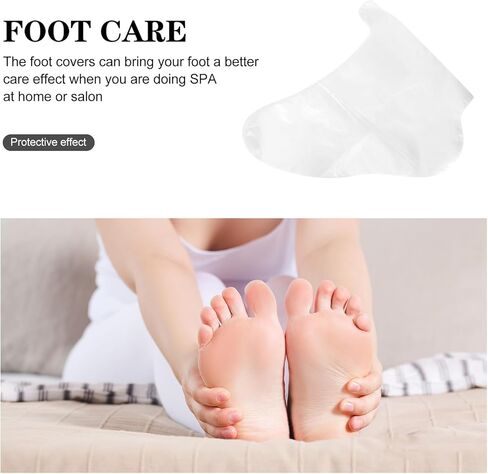 OSALADI 200pcs Disposable Foot Gloves and Pedicure Covers Ears for Feet Care Moisturizing Soaking Protection Suitable for Skating Skiing and Shoe Fitting in Saudi Arabia