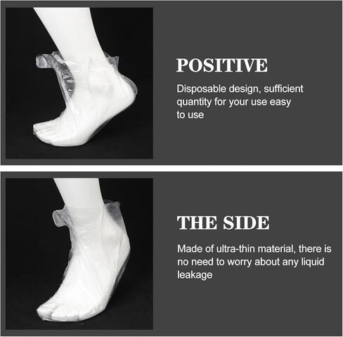 OSALADI 200pcs Disposable Foot Gloves and Pedicure Covers Ears for Feet Care Moisturizing Soaking Protection Suitable for Skating Skiing and Shoe Fitting in Saudi Arabia