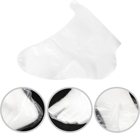 OSALADI 200pcs Disposable Foot Gloves and Pedicure Covers Ears for Feet Care Moisturizing Soaking Protection Suitable for Skating Skiing and Shoe Fitting in Saudi Arabia