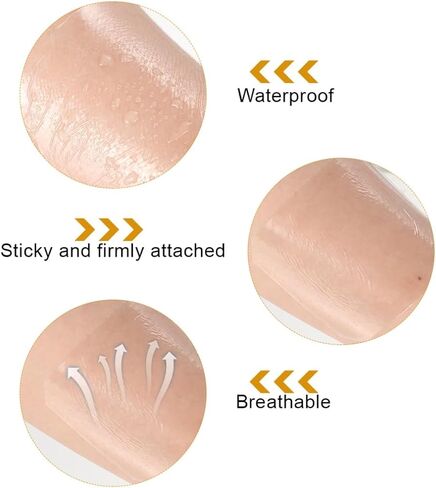 ضمادة فيلم شفاف 50 عبوة 2.4 بوصة × 2.8 بوصة غطاء لاصق مقاوم للماء لضمادات الجروح الشفافة لدرع IV واقي الدش للعناية اللاحقة بالوشم معقم وقابل للتنفس in Kuwait