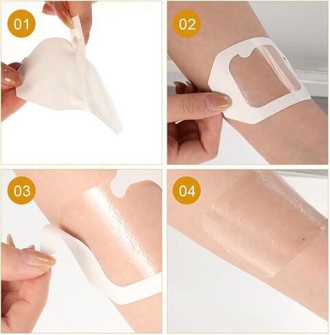 ضمادة فيلم شفاف 50 عبوة 2.4 بوصة × 2.8 بوصة غطاء لاصق مقاوم للماء لضمادات الجروح الشفافة لدرع IV واقي الدش للعناية اللاحقة بالوشم معقم وقابل للتنفس in Kuwait