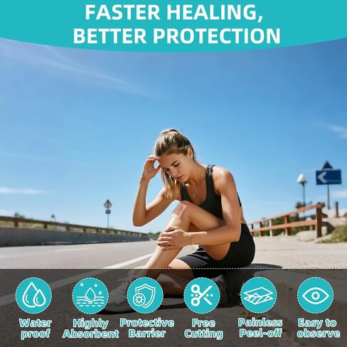 Hydrocolloid Roll 2in x 6.6ft,Multi-Purpose Self-Adhesive Dressing for Pimple Patches, Feet Blisters & Wound Care, Waterproof Cut-to-Size Tape in Saudi Arabia