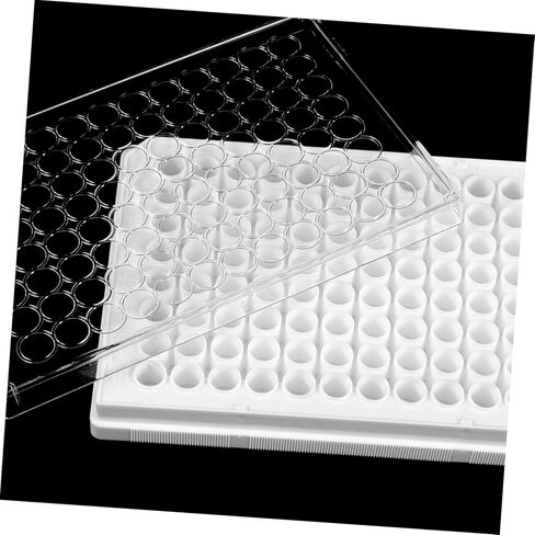 96Holes Tissue Culture Plate with Lid Laboratory Culture Tray for Cell Growth Easy to Clean Flat Surface for Observation for Various Cell Types in Saudi Arabia