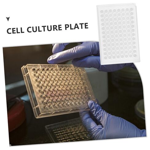 96Holes Tissue Culture Plate with Lid Laboratory Culture Tray for Cell Growth Easy to Clean Flat Surface for Observation for Various Cell Types in Saudi Arabia