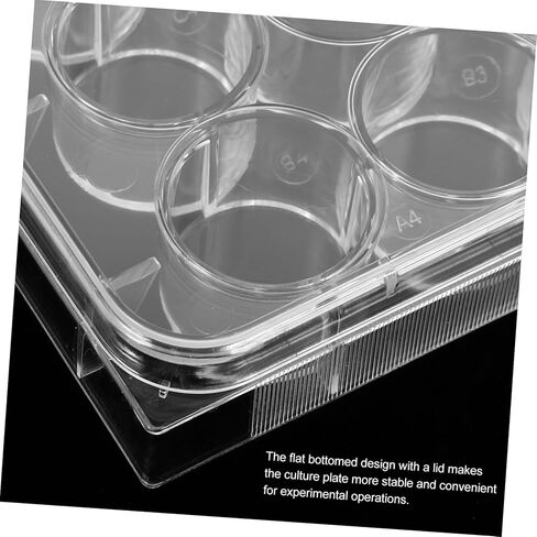 PRETYZOOM 10-Pack High Transparency Cell Culture Plates Lids Flat Bottom Laboratory Tissue Culture Trays for Biological Experiments in Saudi Arabia