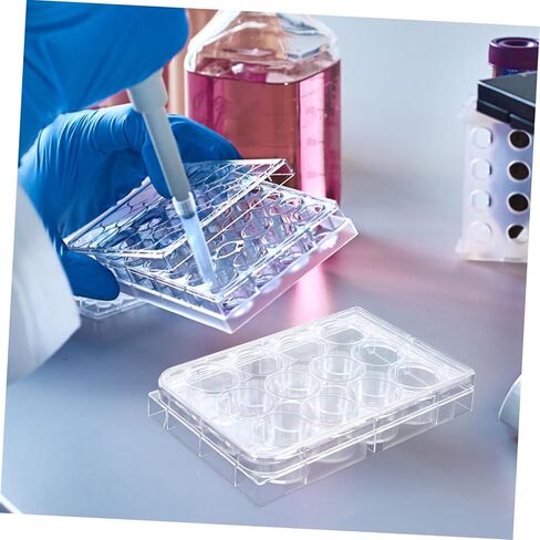 PRETYZOOM 10-Pack High Transparency Cell Culture Plates Lids Flat Bottom Laboratory Tissue Culture Trays for Biological Experiments in Saudi Arabia