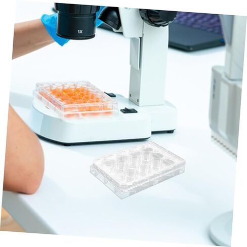 PRETYZOOM 10-Pack High Transparency Cell Culture Plates Lids Flat Bottom Laboratory Tissue Culture Trays for Biological Experiments in Saudi Arabia
