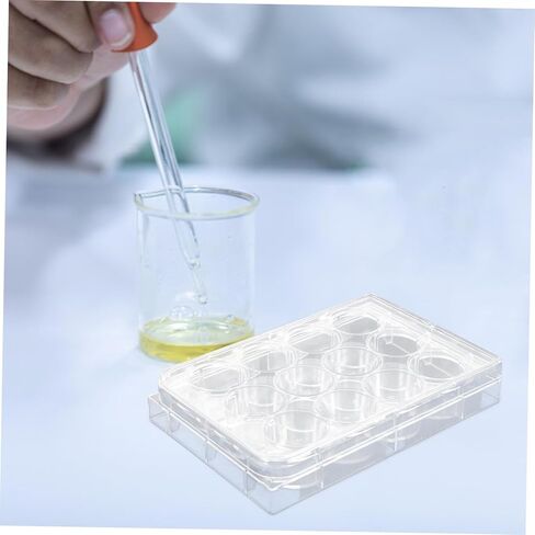 PRETYZOOM 10-Pack High Transparency Cell Culture Plates Lids Flat Bottom Laboratory Tissue Culture Trays for Biological Experiments in Saudi Arabia