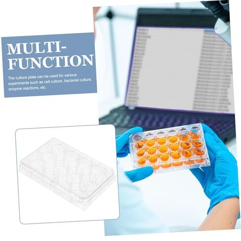 PRETYZOOM 10-Pack High Transparency Cell Culture Plates Lids Flat Bottom Laboratory Tissue Culture Trays for Biological Experiments in Saudi Arabia