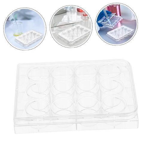 PRETYZOOM 10-Pack High Transparency Cell Culture Plates Lids Flat Bottom Laboratory Tissue Culture Trays for Biological Experiments in Saudi Arabia