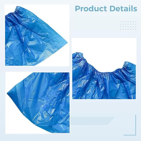 Disposable Shoe Covers, 200 Pcs, Cpe Plastic, 15.7 in X 5.9 in, Blue, for Home, Workplace in Saudi Arabia