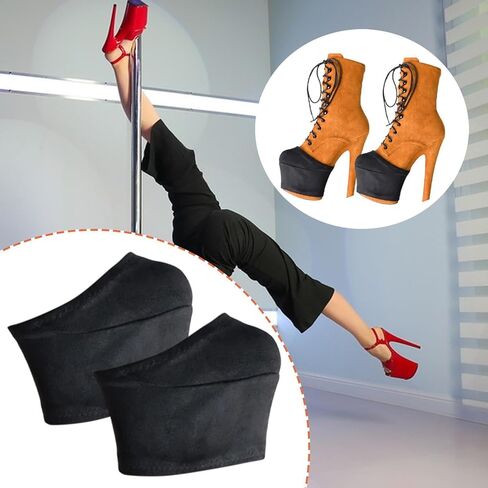 Vaveren Pole Dance Shoes Protectors for Pole Dance,Professional High Resistance Accessories for All Dancers Cover Non Slip Shoe Socks, XL in Saudi Arabia