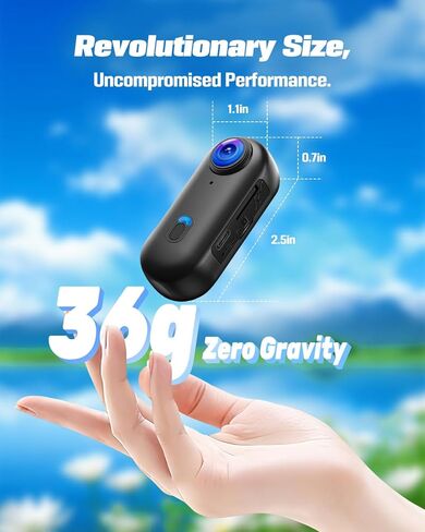 كاميرا أكشن بدقة 4K مع بطاقة سعة 64 جيجابايت، وكاميرا صغيرة للجسم مع تسجيل صوتي، وكاميرا POV مغناطيسية تعمل بتقنية Wi-Fi بدون استخدام اليدين لمدونات الفيديو على خوذة دراجة نارية مع حافظة مقاومة للماء ومشبك قابل للدوران 360 درجة in Kuwait