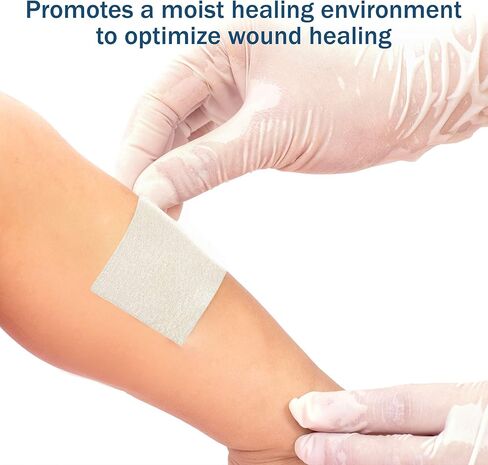 Calcium Alginate Wound Dressing 4.25 Inches x 4.25 Inches - 10 Sterile Highly Absorbent Dressings for Moderate and Heavy Exudate - Good for Hospitals, Medical Facilities, and Nursing Homes in Saudi Arabia