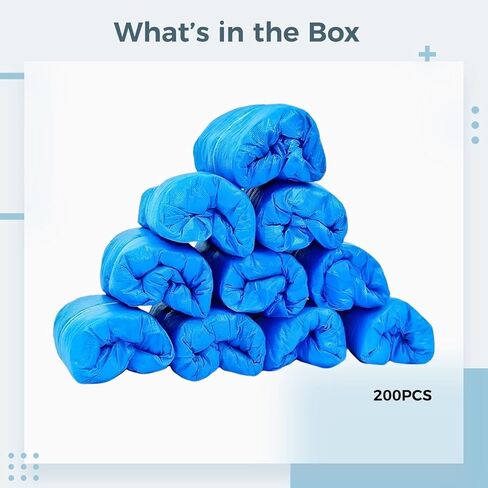 200 Pcs Blue Disposable Shoe Covers, 15.7 X 5.9 in, Cpe Plastic Shoe Covers Bulk for Work and Home in Saudi Arabia