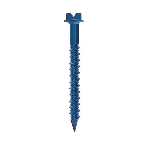 Nuvo Iron 1/4" x 2 1/4",Concrete Hex Head Anchor Slot Screw Blue Ruspert, C/W Drill Bit 100 Pc Box in Saudi Arabia