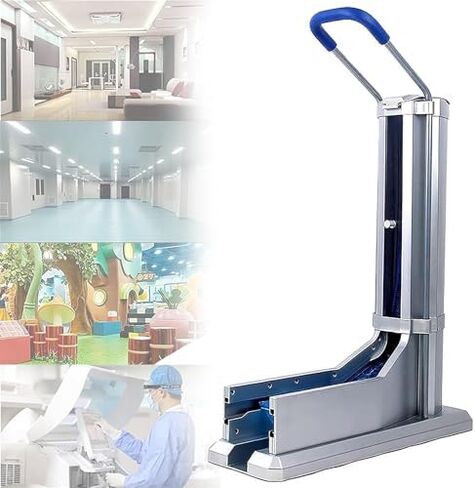 Automatic Shoe Cover Dispenser - Portable Overshoes Machine with Handrail, No Electricity Required,for Home, Office, and Factory Use in Kuwait