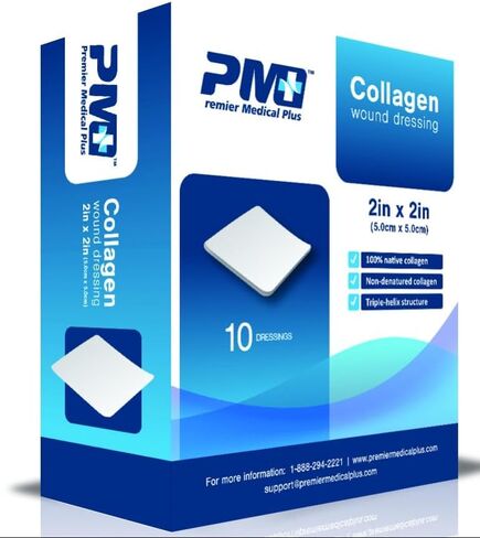 Premier Medical Collagen Wound Dressing 2 in x 2 in (10 Dressings) in Saudi Arabia