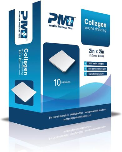 Premier Medical Collagen Wound Dressing 2 in x 2 in (10 Dressings) in Saudi Arabia