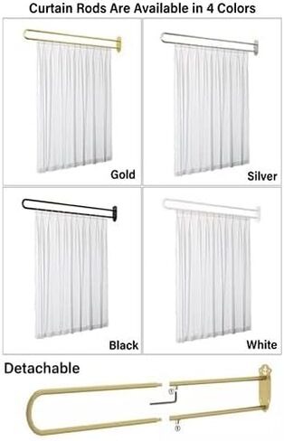 This Room Divider Semi Sheer Curtains, Light-transmitting Privacy Curtain, U-Shaped Long Support Rod, Beauty Salon Partition Curtain, for Beauty Salons, Clinic, Shared Bedroom (Color : Brown in Saudi Arabia