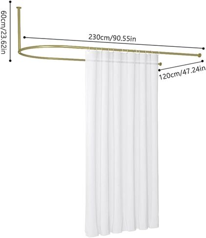 This Room Divider Curtain, U-Shape Wall Hanging Privacy Screens, Semi Sheer Curtains, Beauty Salon Partition Curtain Kit for Lounge Bathroom Consulting Room,Beige in Saudi Arabia