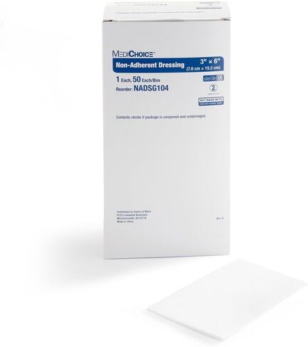 ضمادة MediChoice غير ملتصقة، معقمة، 3x6 بوصة، أبيض، 1314NADSG104 (صندوق من 50) in Kuwait