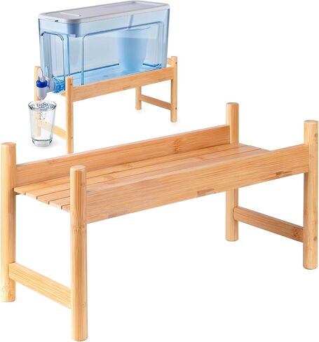 Stand for Water Filter Dispenser - Suitable for Countertop Water Dispensers with Filter System - Easy Set up, Durable, Long-lasting Natural Bamboo in Saudi Arabia