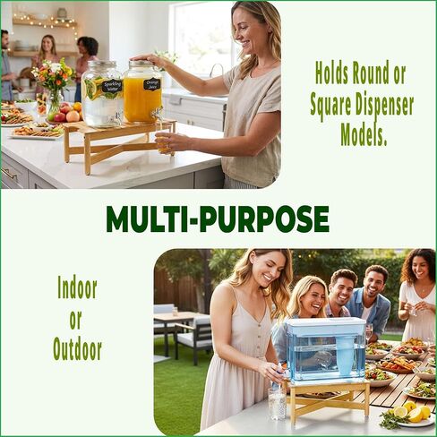Stand for Water Filter Dispenser - Suitable for Countertop Water Dispensers with Filter System - Easy Set up, Durable, Long-lasting Natural Bamboo in Saudi Arabia