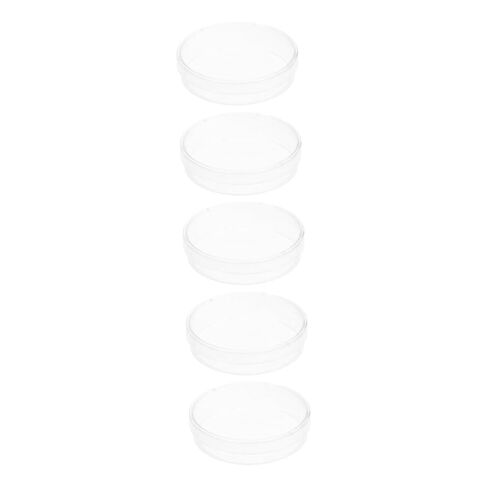 Cabilock 5Pcs Transparent Petri Dishes Round Cell Culture Plates for School Projects Medical Testing and Research Material High in Saudi Arabia