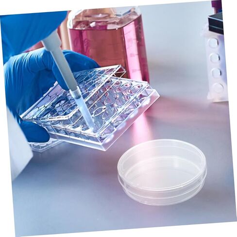 Cabilock 5Pcs Transparent Petri Dishes Round Cell Culture Plates for School Projects Medical Testing and Research Material High in Saudi Arabia