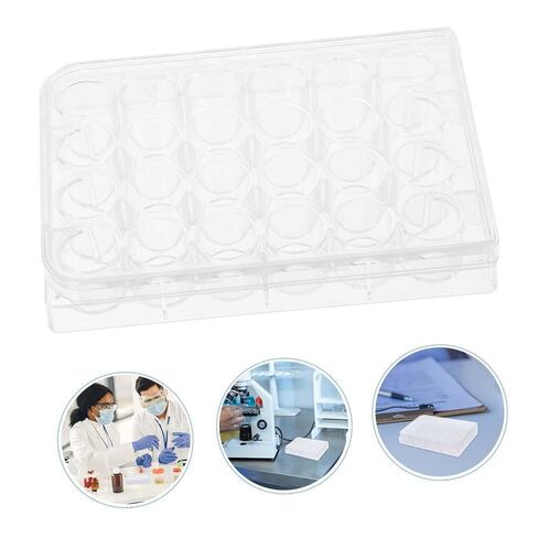 PRETYZOOM 2 قطعة من ألواح زراعة الخلايا غطاء 24 فتحة صواني زراعة الأنسجة المختبرية للتحليل والتجارب المعملية in Kuwait