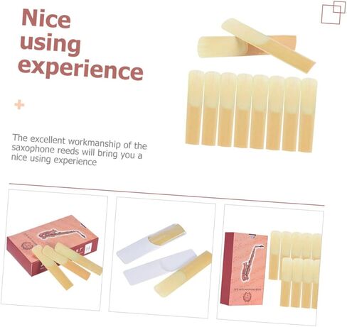 10 قطع من قصب سوبرانو ساكسفون من HANABASS مصنوعة يدويًا من قصب متينة ومرنة للاستخدام الاحترافي، درجة مركزة واستبدال الثبات لملحقات ألتو ساكسفون in Kuwait