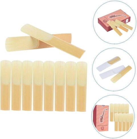 10 قطع من قصب سوبرانو ساكسفون من HANABASS مصنوعة يدويًا من قصب متينة ومرنة للاستخدام الاحترافي، درجة مركزة واستبدال الثبات لملحقات ألتو ساكسفون in Kuwait