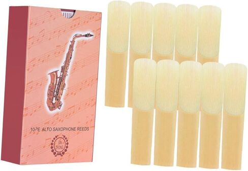 10 قطع من قصب سوبرانو ساكسفون من HANABASS مصنوعة يدويًا من قصب متينة ومرنة للاستخدام الاحترافي، درجة مركزة واستبدال الثبات لملحقات ألتو ساكسفون in Kuwait