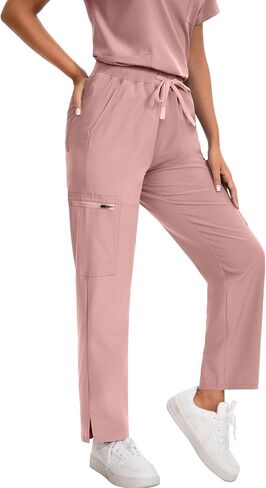 Scrub for Women - 4-Way Stretch V-neck Top & Stretch Straight-Leg Medical Uniforms with Functional Pockets in Saudi Arabia