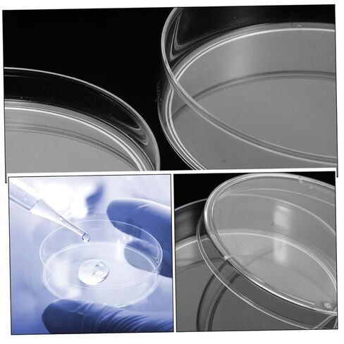 Zerodeko 5pcs Transparent Petri Dishes for Biology Labs Round Culture Plates for Cell Growth for School Projects and Medical Research in Saudi Arabia