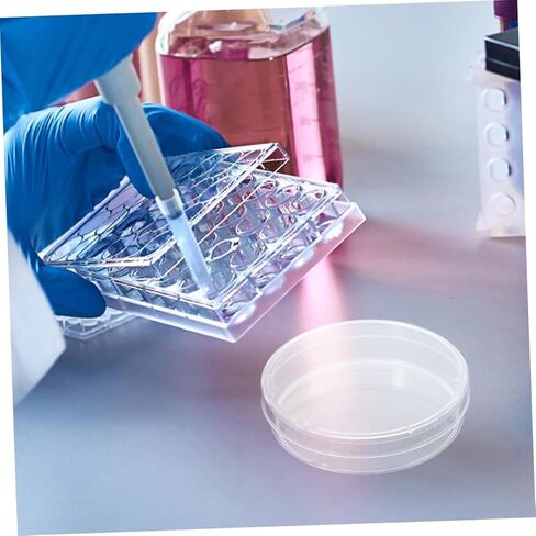 Zerodeko 5pcs Transparent Petri Dishes for Biology Labs Round Culture Plates for Cell Growth for School Projects and Medical Research in Saudi Arabia