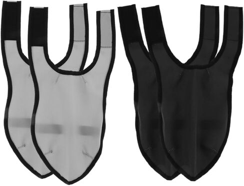 TEHAUX Reusable Non-slip Shoe Covers for Hair Stylists, Breathable Protective Overshoes for Barbers, Large Size Gray Pair for Salon and Indoor Use in Saudi Arabia