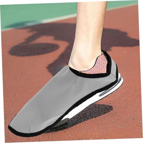 TEHAUX Reusable Non-slip Shoe Covers for Hair Stylists, Breathable Protective Overshoes for Barbers, Large Size Gray Pair for Salon and Indoor Use in Saudi Arabia